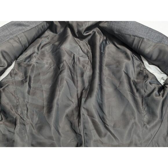 John Varvatos Blazer Mens 42L Gray Bedford Wool Suit Jacket - Picture 8 of 14